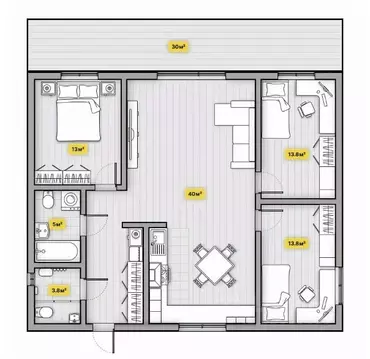 Дом в Красноярский край, Красноярск городской округ, пос. Минино ул. ...