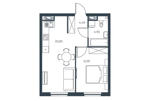 1-к кв. Астраханская область, Астрахань Татарская Слобода кв-л,  ...