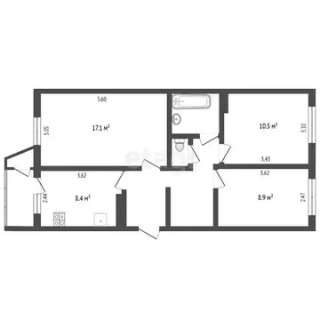 4-комнатная квартира: Петропавловск-Камчатский, улица Дзержинского, 2А ...