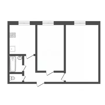 2-к кв. Тульская область, Советск Щекинский район, Школьный пер., 5 ...
