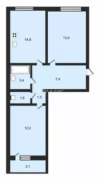 2-к кв. Владимирская область, Суздаль Советская ул., 27А (55.9 м)