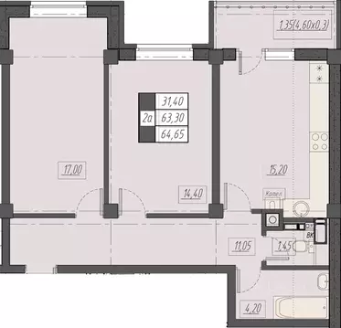 2-к кв. Ставропольский край, Пятигорск Новопятигорск мкр, Курортный ...