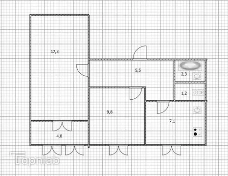 2-к кв. Башкортостан, Уфа просп. Октября, 121/1 (42.0 м)