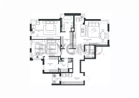 3-комнатная квартира: Санкт-Петербург, проспект Динамо, 2А (162.5 м)
