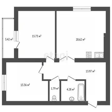 2-к кв. Мордовия, Саранск ул. Фурманова, 35 (70.3 м)