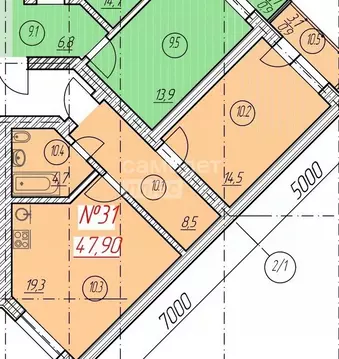 2-к кв. Челябинская область, с. Агаповка ул. Рабочая, 20А (47.9 м)