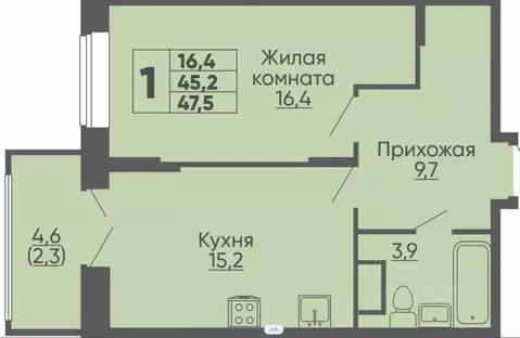 1-к кв. Чувашия, Чебоксары ул. Академика РАН Х.М. Миначева, 14 (47.5 ...