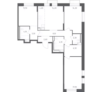 3-комнатная квартира: посёлок Песочный, Центральная улица, 85 (91.9 м)
