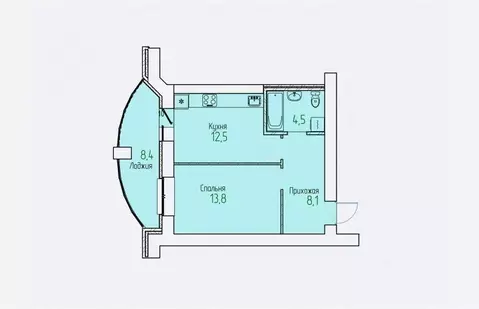 1-к кв. Кировская область, Киров Полевая ул., 11 (43.1 м)