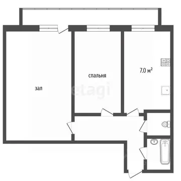 2-к кв. Вологодская область, Вологда ул. Южакова, 26 (43.3 м)