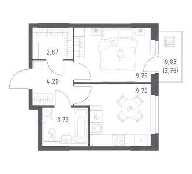 1-к кв. Башкортостан, Уфа Дема жилрайон, Новая Дема жилой комплекс, ...