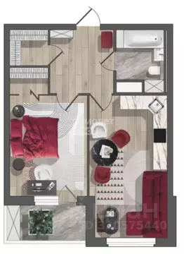 2-к кв. Липецкая область, Липецк ул. Тельмана, 1 (50.4 м)