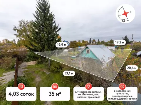 Дом в Тюменская область, Тюмень Домостроитель СНТ, ул. Роза (35 м)