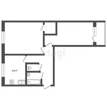 2-к кв. Московская область, Долгопрудный Московское ш., 49к1 (44.0 м)