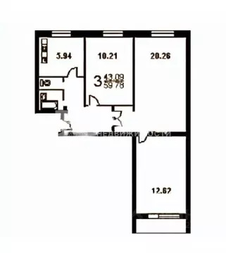 3-к кв. Москва ул. Пестеля, 2 (59.7 м)