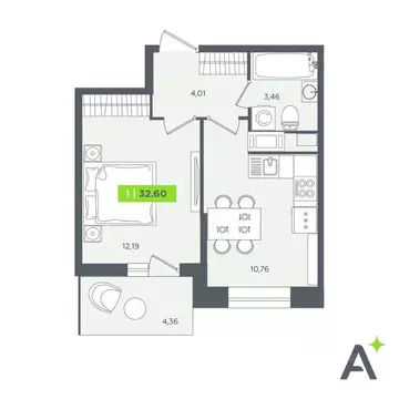 1-к кв. Ленинградская область, Кудрово г. Всеволожский район, ...