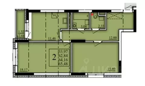 2-к кв. Башкортостан, Уфа Затон-Восточный жилрайон, Паруса жилой ...