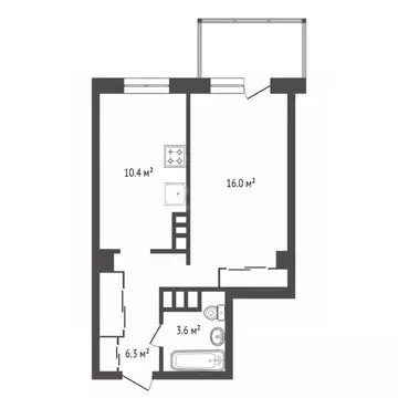 1-к кв. Красноярский край, Красноярск наб. Ярыгинская, 3 (36.0 м)