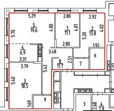 4-комнатная квартира: Пермь, улица Космонавта Беляева, 45 (91.9 м)