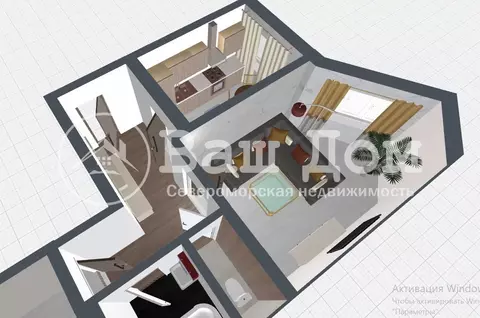 2-к кв. Мурманская область, Североморск Комсомольская ул., 4 (48.0 м)