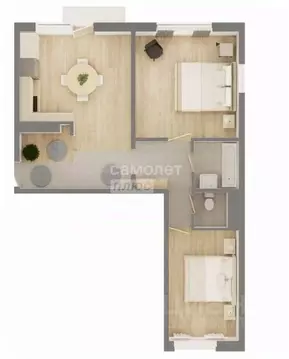 2-к кв. Челябинская область, Челябинск ул. Блюхера, 125Г (64.0 м)