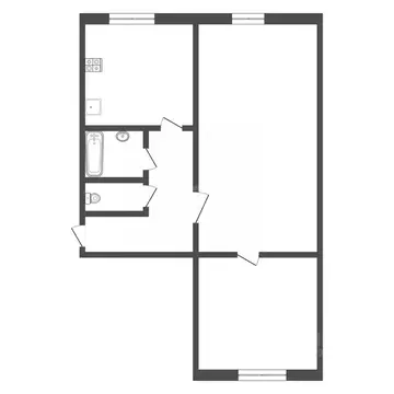 2-к кв. Тульская область, Узловая ул. Завенягина, 26 (44.4 м)