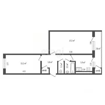 2-к кв. Крым, Ялта муниципальный округ, Форос пгт ул. Терлецкого, 9 ...