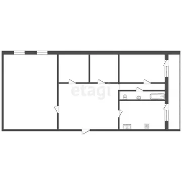 2-комнатная квартира: Бахчисарай, улица Мира, 12 (53.3 м)