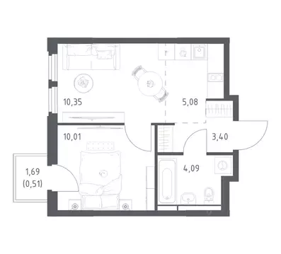1-к кв. Московская область, Королев Юбилейный мкр, Космический Квартал ...