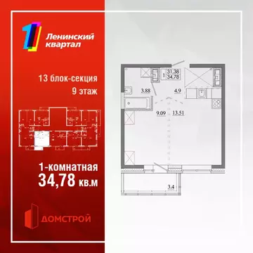 1-к кв. Иркутская область, Иркутск Ново-Ленино мкр, Территория 1-й ...
