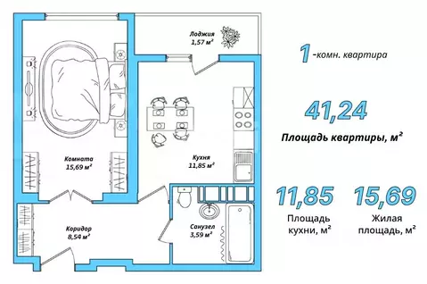 1-к кв. Ярославская область, Ярославский муниципальный округ, пос. ...