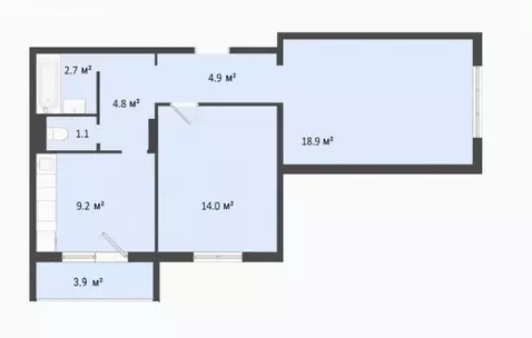 2-комнатная квартира: Омск, микрорайон Заозёрный, улица Сергея ...