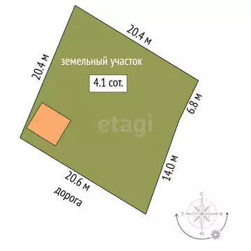 Участок в Тюмень, территория СОСН Малинка, Рябиновая улица (4 м)