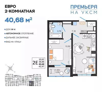 2-к кв. Ульяновская область, Ульяновск пос. УКСМ, Премьера на УКСМ ...