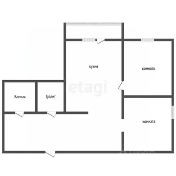 2-к кв. Воронежская область, Воронеж ул. Хользунова, 114 (42.9 м)