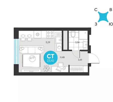 Студия Свердловская область, Екатеринбург Академический мкр, 25-й ...