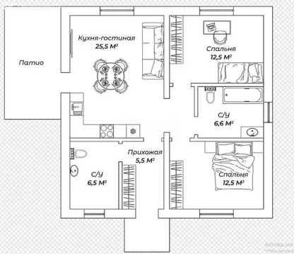 Дом в Тверская область, Калининский муниципальный округ, деревня ...