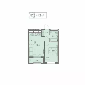 2-к кв. Пермский край, Пермь Трамвайная ул., 27 (41.2 м)