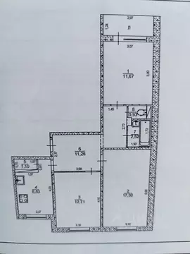 3-к кв. Ульяновская область, Ульяновск Октябрьская ул., 30А (69.0 м)