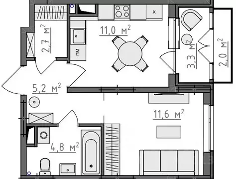 1-к кв. Владимирская область, Владимир Сновицы-Веризино мкр,  (37.55 ...