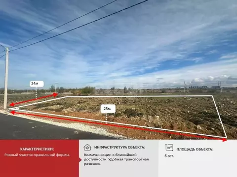 Участок в Крым, Симферопольский район, с. Мирное  (6.0 сот.)