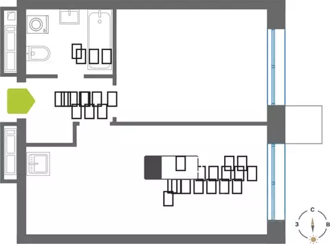 1-к кв. Московская область, Красногорск Чернево-2 мкр,  (39.3 м)