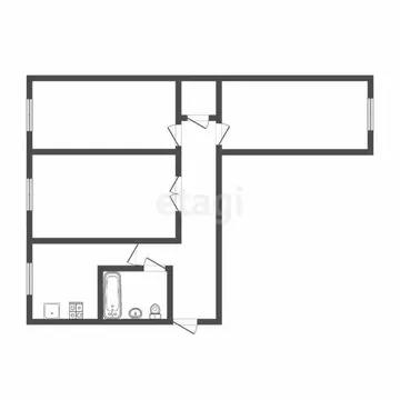 3-комнатная квартира: Тула, проспект Ленина, 80А (48 м)