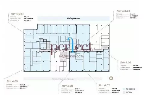 Офис в Москва проезд Проектируемый № 4062, 6 (264 м)