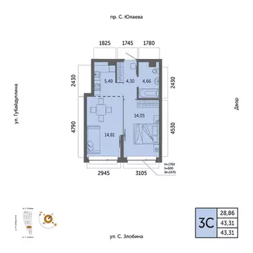 2-к кв. Башкортостан, Уфа Зеленая Роща жилрайон, Урбаника жилой ...