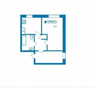 1-комнатная квартира: Тюмень, улица Ватутина, 14 (25.7 м)