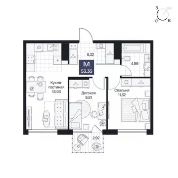 2-к кв. Волгоградская область, Волгоград просп. Имени В.И. Ленина, 59Г ...