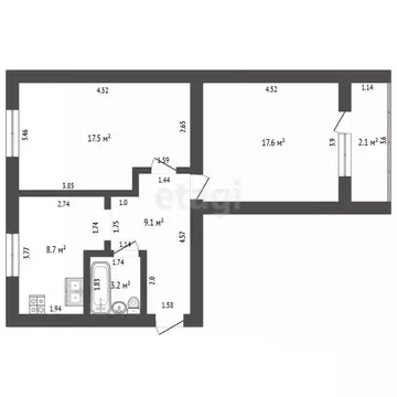 2-к кв. Мордовия, Инсар Коммунистическая ул., 8 (56.1 м)