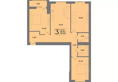3-к кв. Калининградская область, Калининград Коммунистическая ул. ...