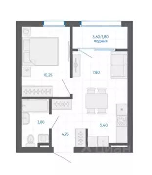 1-к кв. Челябинская область, Челябинский городской округ, пос. ...